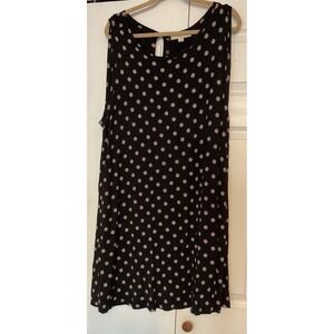 Loft Black Knee Length Sleeveless‎ Dress Plus Size 24/26